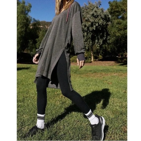 Free People Movement Womens Feel Good Layer Longline Hoodie Dress Tunic Size XL - Picture 16 of 16